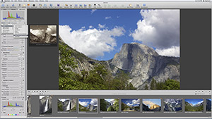 Adjustment presets: Select from various presets to provide 'quick fixes' and artistic effects for your photos. Here, the sepia tone preset is highlighted and a preview picture shows what your photo will look like if the preset is chosen.
