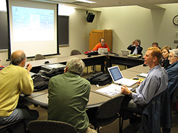 Here is an Intermediate SIG session discussion in Room 012 of Robertson Hall.